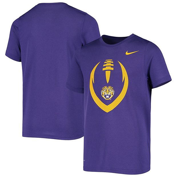 LSU Tigers Nike Dri-Fit Gray Short Sleeve T-Shirt Mens Sz Medium