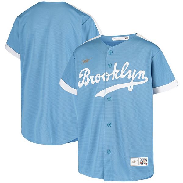 Youth Nike Light Blue Brooklyn Dodgers Alternate Cooperstown