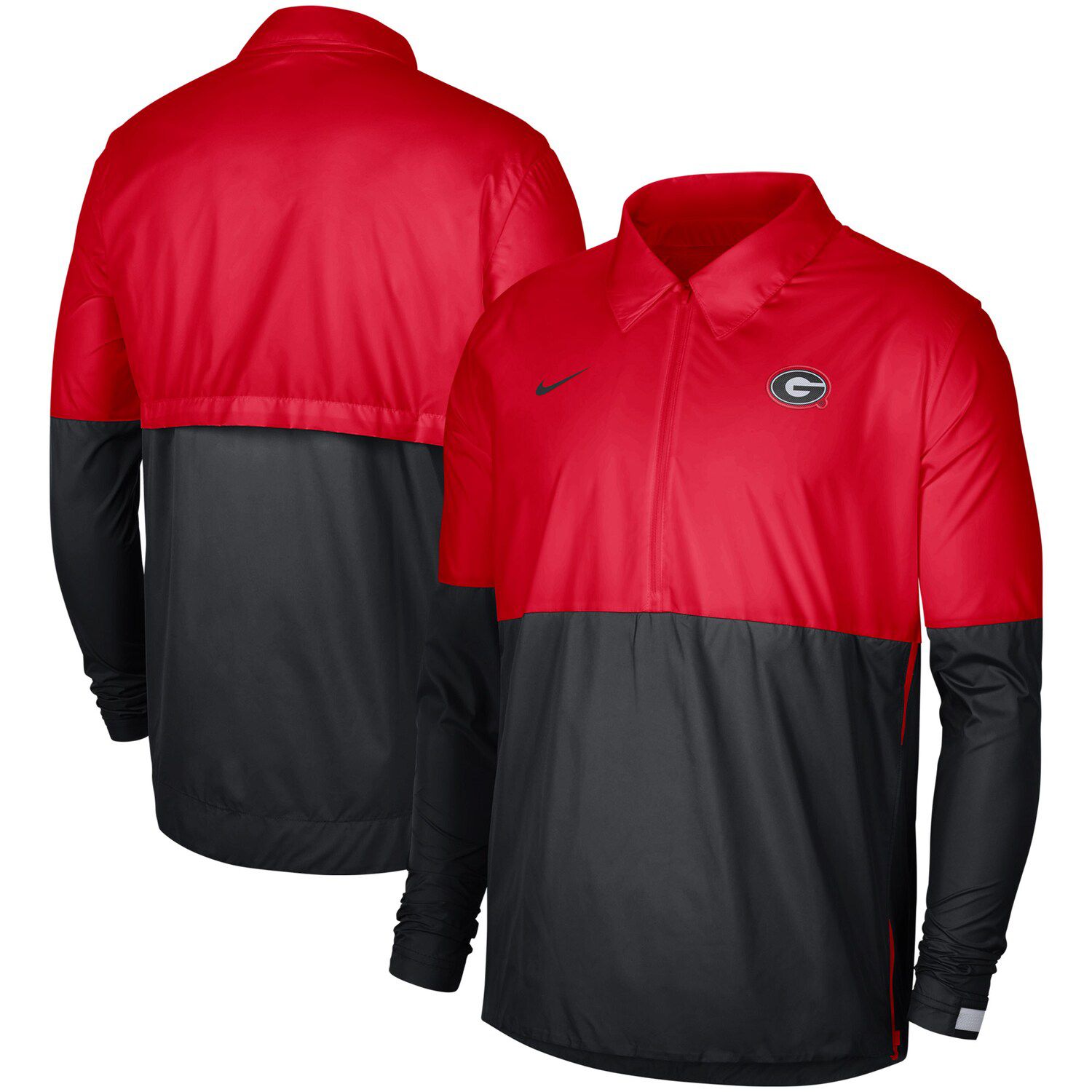 red nike half zip jacket