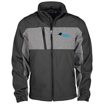 Men's Dunbrooke Black Carolina Panthers Circle Zephyr Softshell Full-Zip Jacket