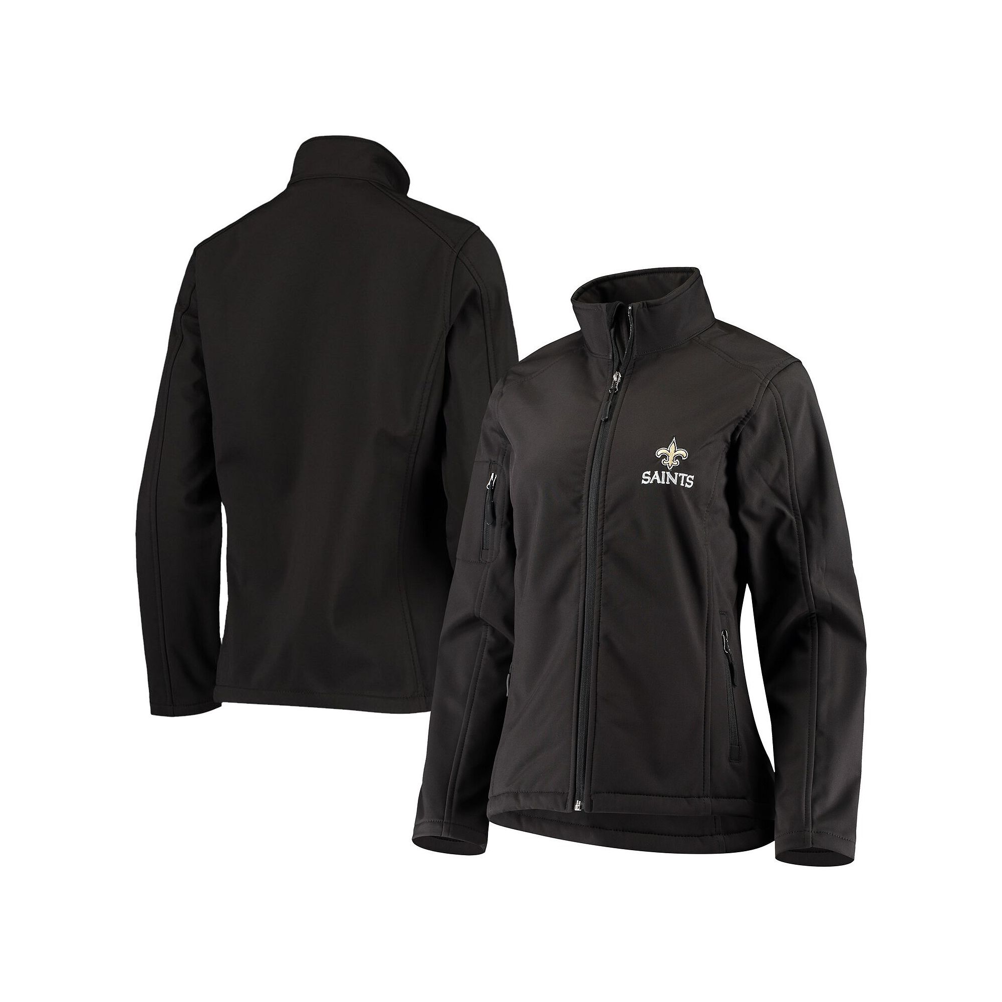 Womens Black New Orleans Saints Full-Zip Sonoma Softshell Jacket, Size: Sm