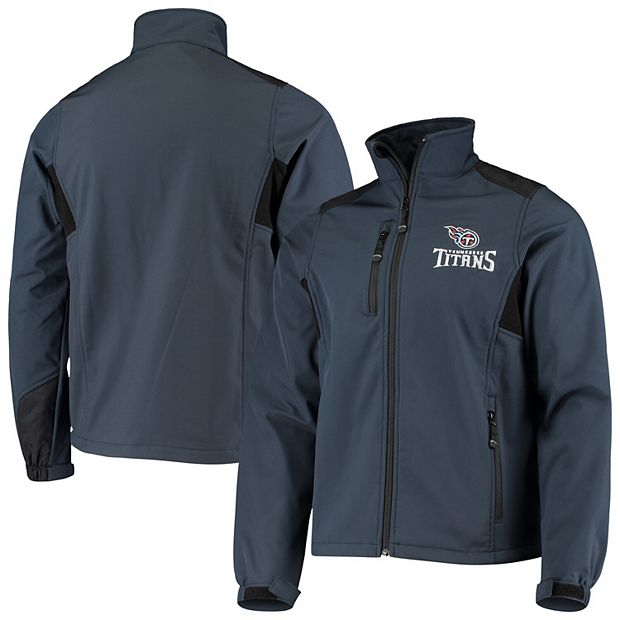 Men's Navy Tennessee Titans Softshell Fleece Full-Zip Jacket