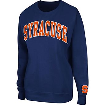 Women's Colosseum Navy Syracuse Orange Campanile Pullover Sweatshirt