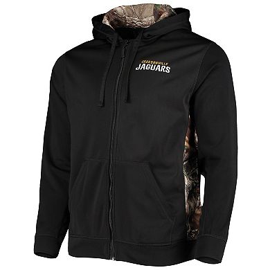 Men's Dunbrooke Black/Realtree Camo Jacksonville Jaguars Decoy Tech Fleece Full-Zip Hoodie