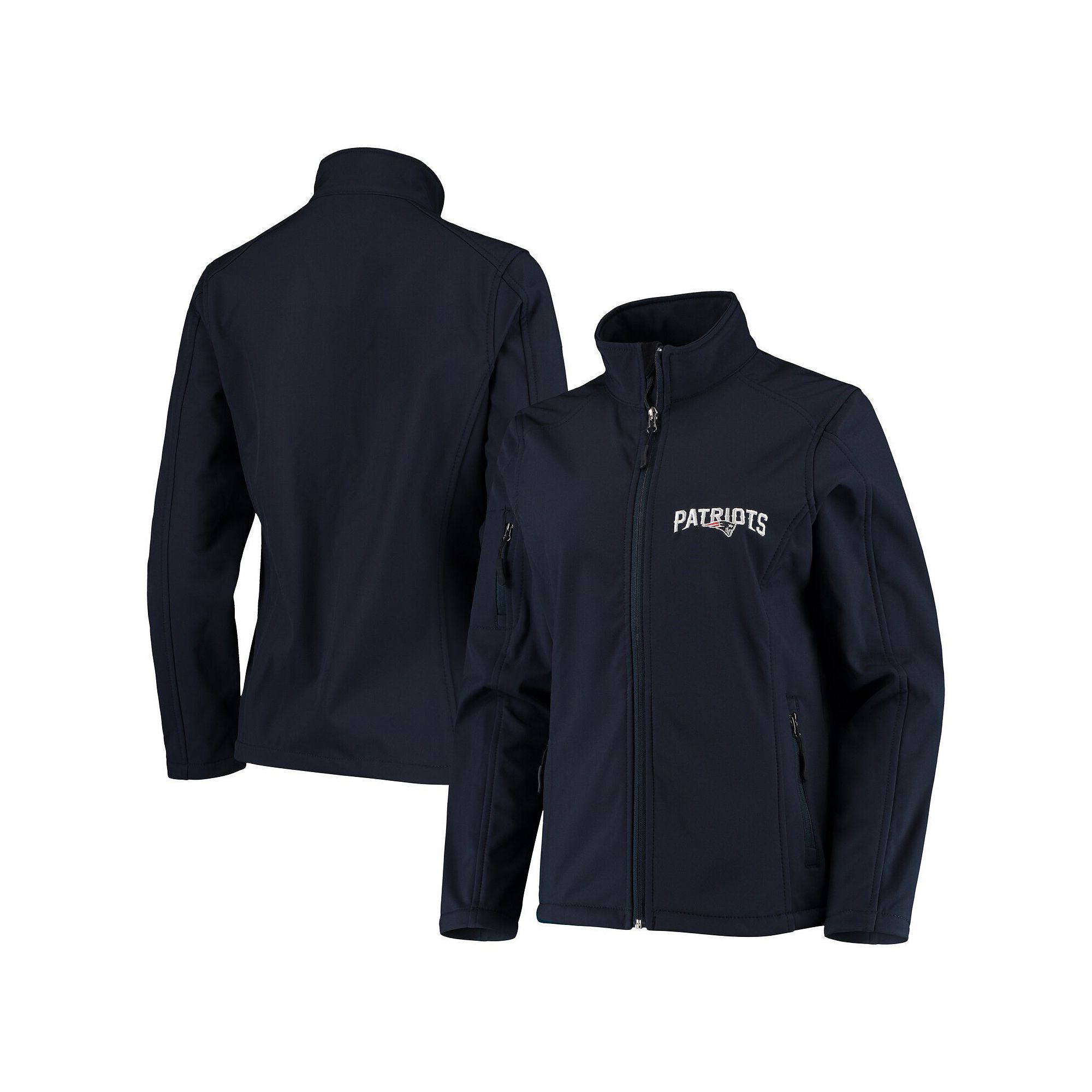 Womens Navy New England Patriots Full-Zip Sonoma Softshell Jacket, Size: S