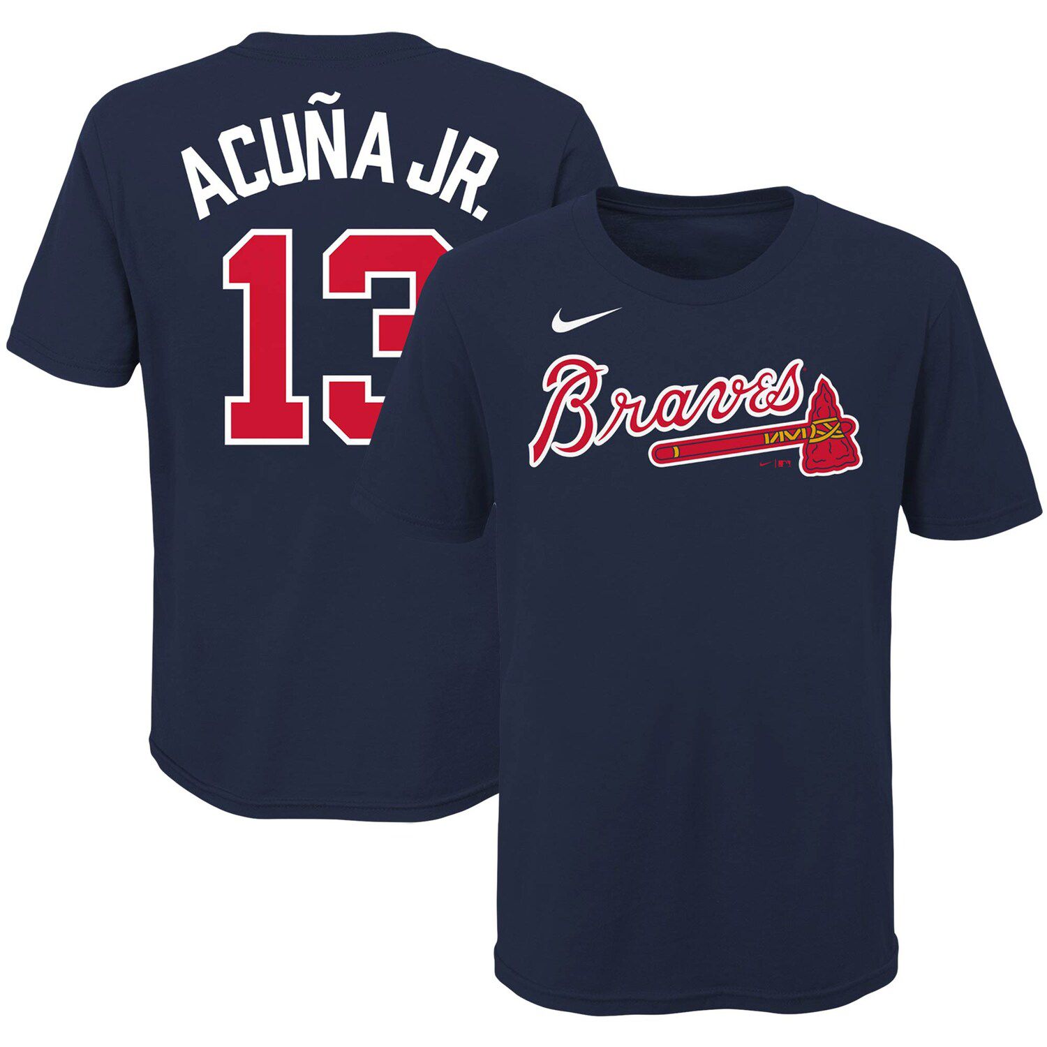 Atlanta Braves Nike Jersey Ronald Acuna Jr. White-Navy Split