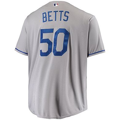 Men's Mookie Betts Gray Los Angeles Dodgers Big & Tall Replica Player ...