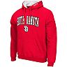 Men's Colosseum Red South Dakota Coyotes Arch & Logo 2.0 Pullover Hoodie