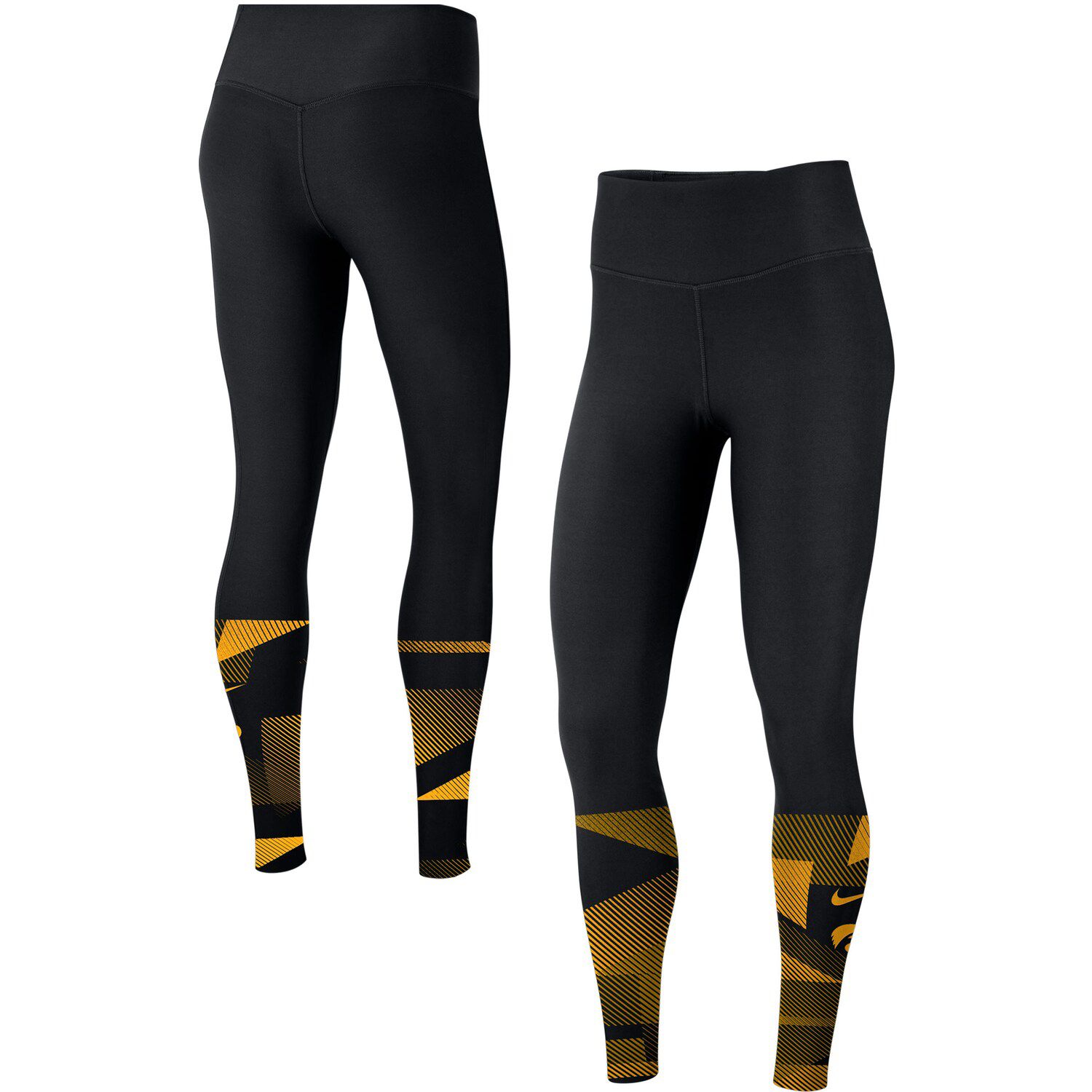 black and yellow nike leggings