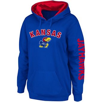 Women's Colosseum Royal Kansas Jayhawks Loud and Proud Pullover Hoodie