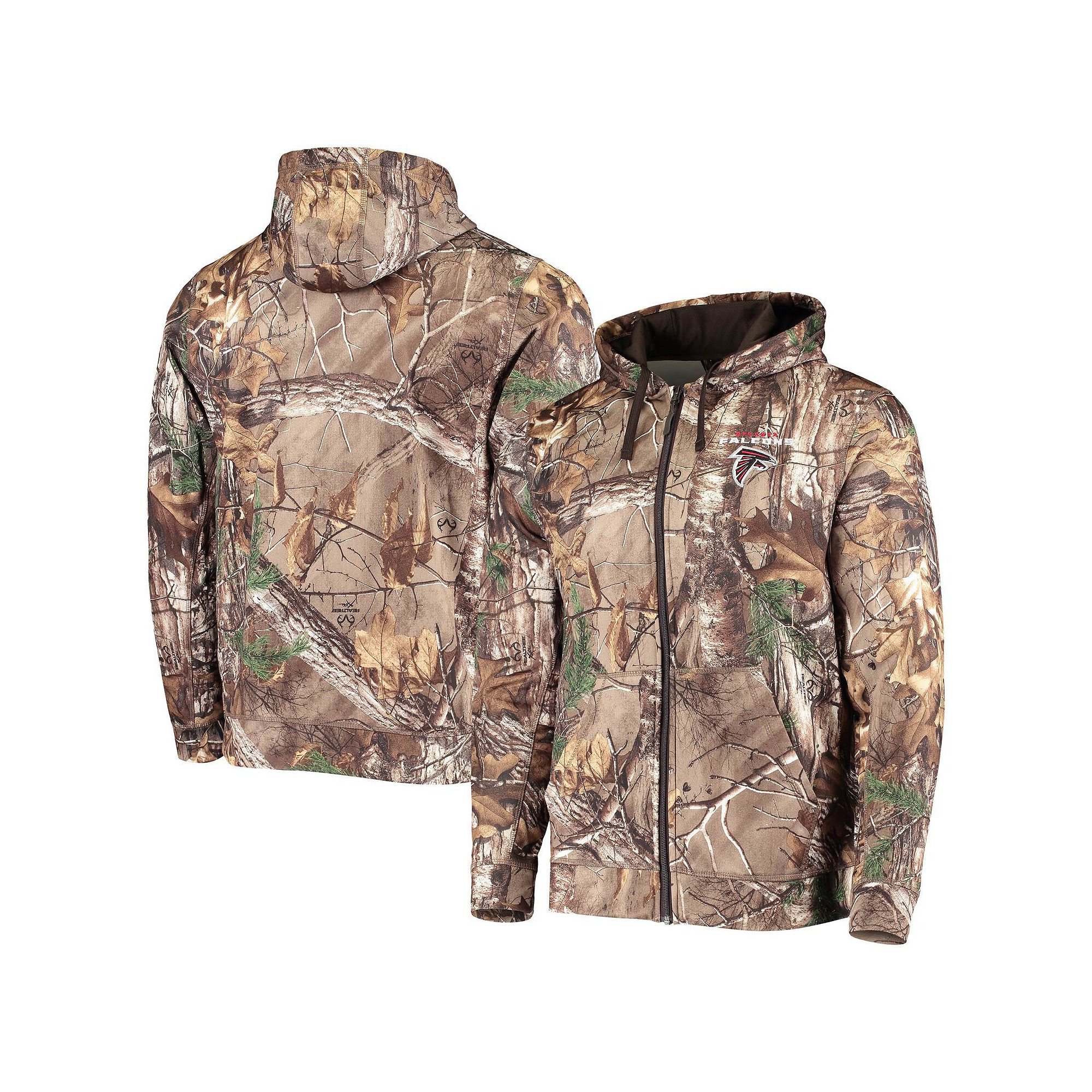 Mens Dunbrooke Realtree Camo Atlanta Falcons Trophy Tech Fleece Full-Zip H
