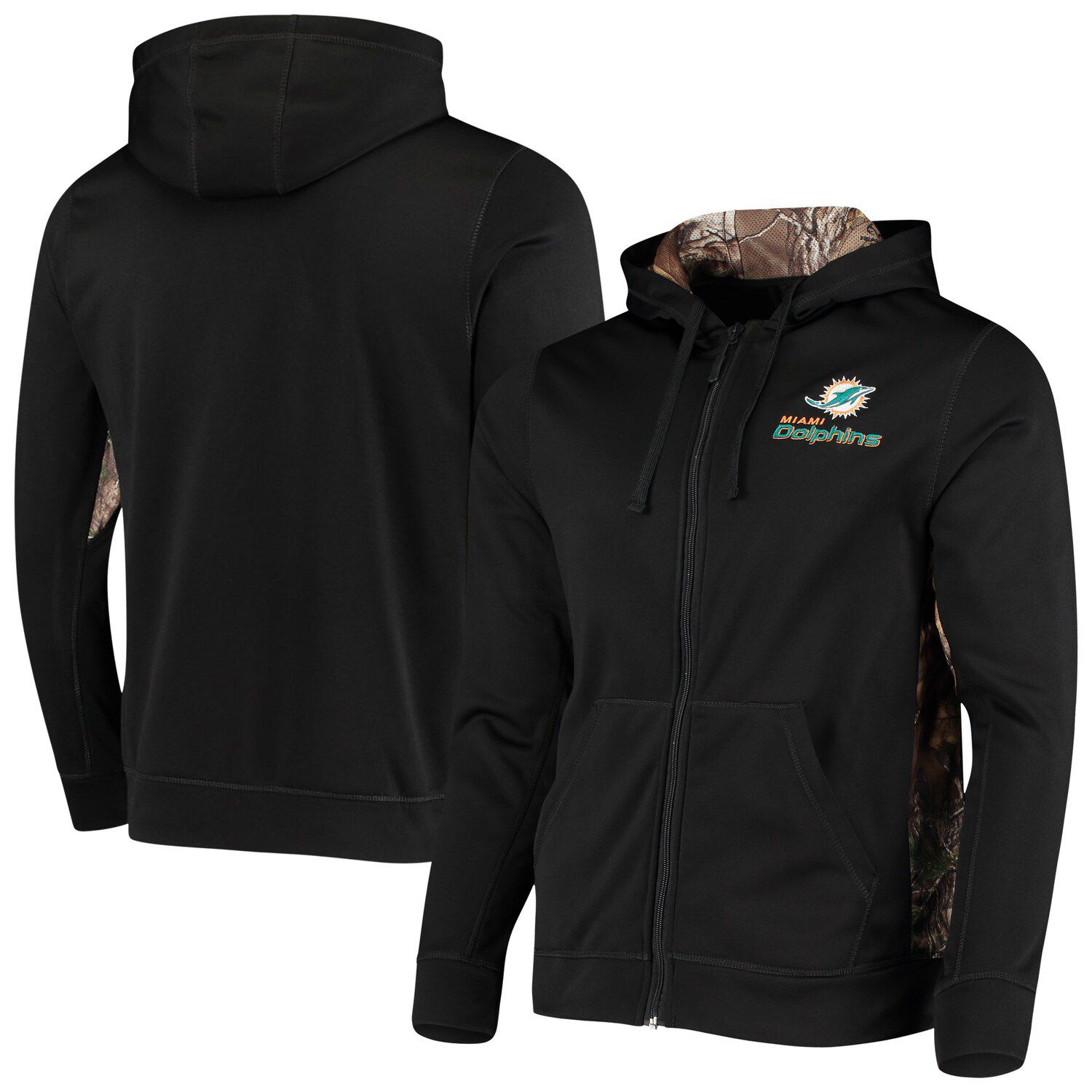 Men's Dunbrooke Realtree Camo Miami Dolphins Trophy Tech Fleece Full-Zip  Hoodie