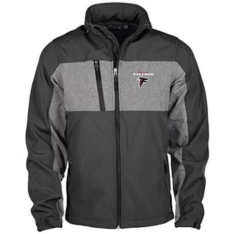 Men's Dunbrooke Black Atlanta Falcons Circle Zephyr Softshell Full-Zip Jacket