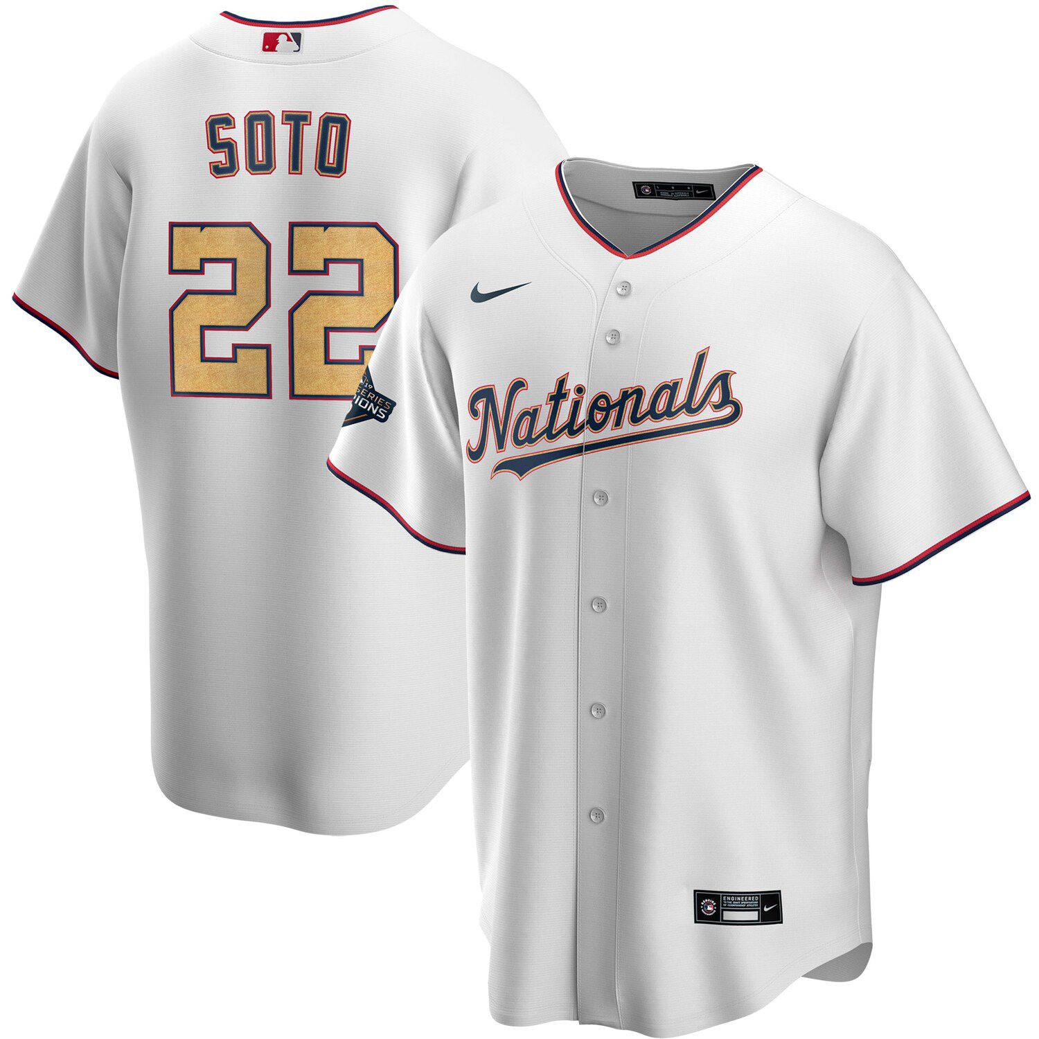 white washington nationals shirt