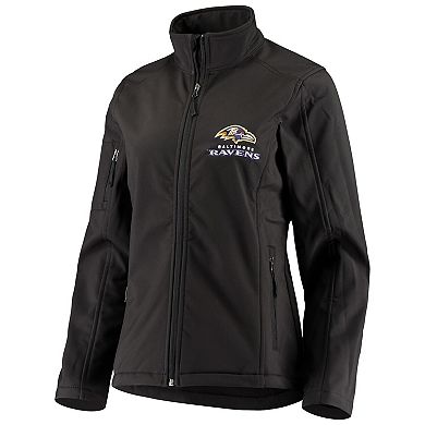 Women's Black Baltimore Ravens Full-Zip Sonoma Softshell Jacket