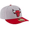 Men's New Era Heathered Gray/Red Chicago Bulls Two-Tone Low Profile 59FIFTY Fitted Hat