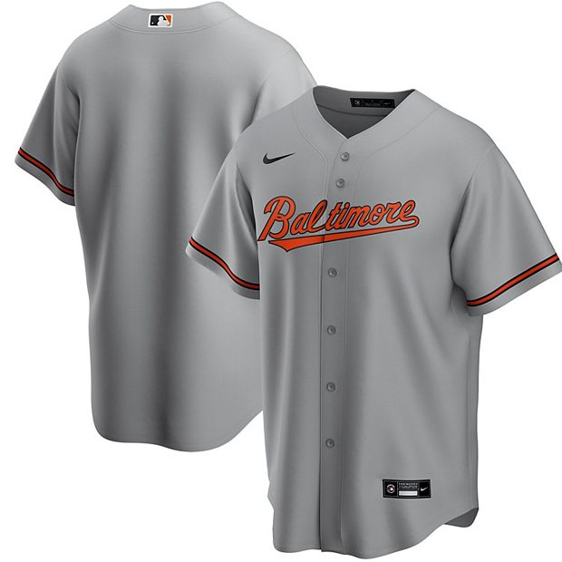 Men's Nike Gray Baltimore Orioles Road Replica Team Jersey