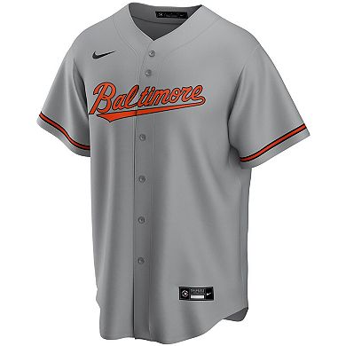 Men's Nike Gray Baltimore Orioles Road Replica Team Jersey