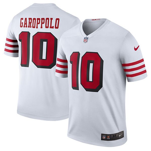 Jimmy Garoppolo SF 49ers Nike Color Rush Legend Player Jersey-White.  Women's XXL