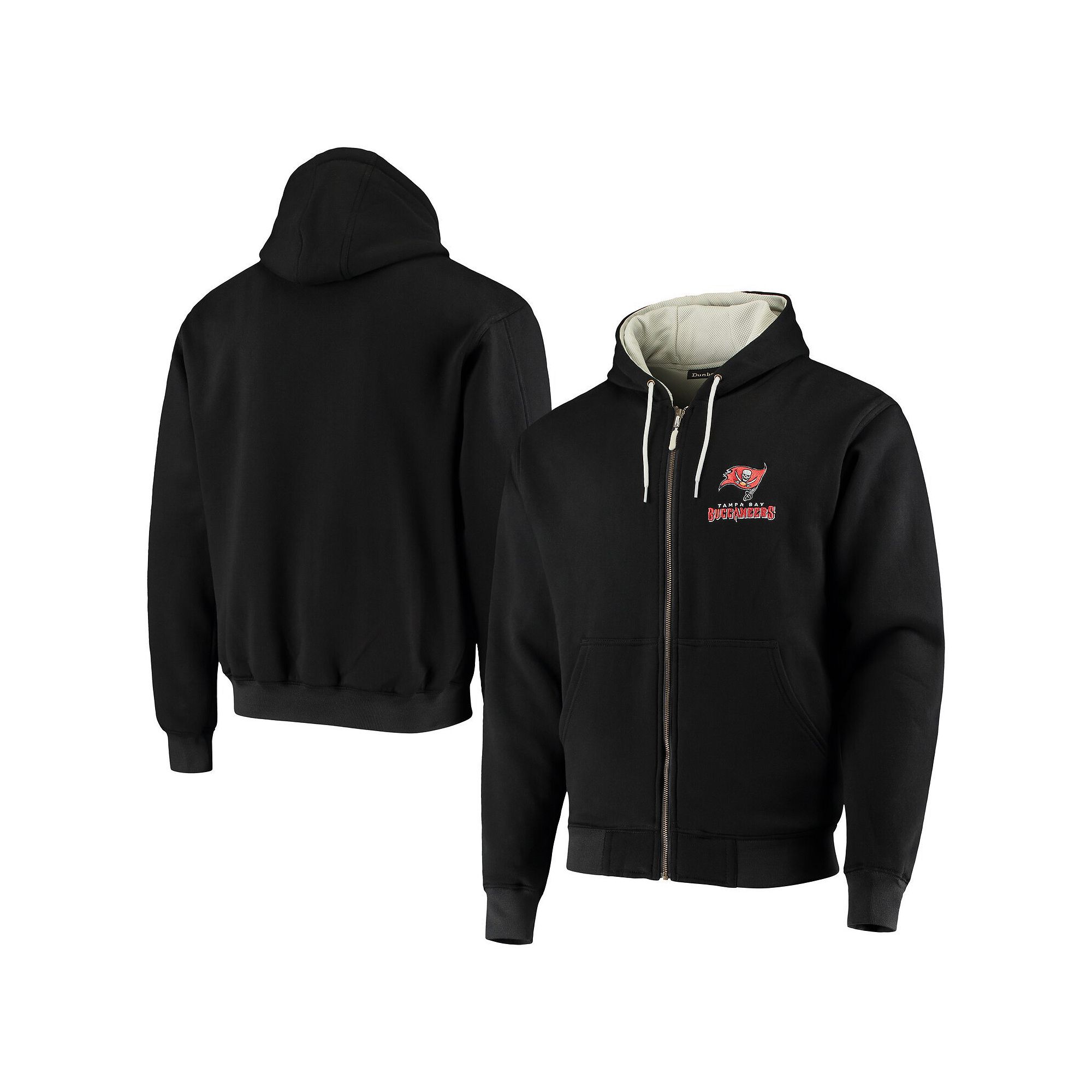 Mens Dunbrooke Black Tampa Bay Buccaneers Craftsman Thermal-Lined Full-Zip