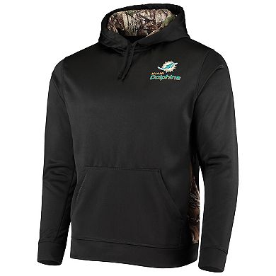 Men's Dunbrooke Black/Realtree Camo Miami Dolphins Logo Ranger Pullover Hoodie
