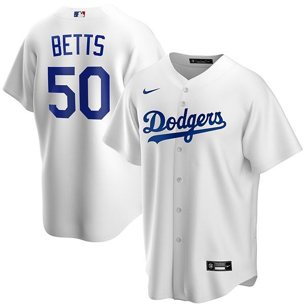 Mookie Betts Los Angeles Dodgers Unsigned Bats in White Jersey