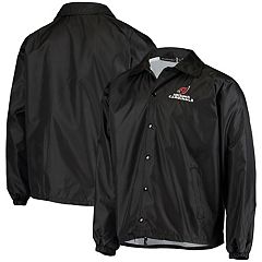 Men's Starter Black Arizona Cardinals Locker Room Satin Varsity Full-Snap Jacket