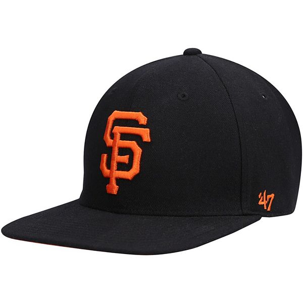 Men's Fanatics Branded Black/Orange San Francisco Giants League Logo Cuffed Knit Hat with Pom