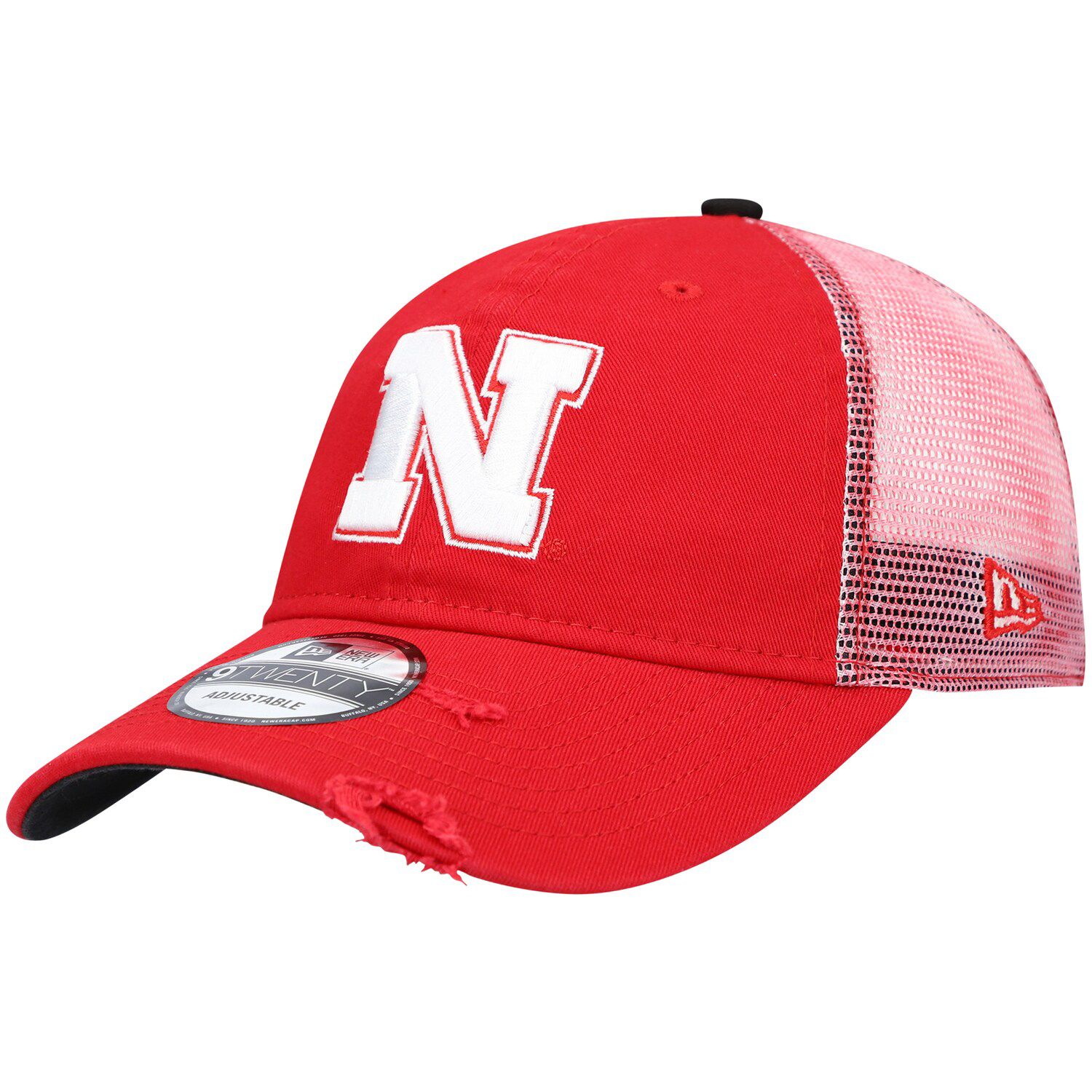 Men's New Era Scarlet/Black Nebraska Huskers Helmet Head Trapper Knit Hat