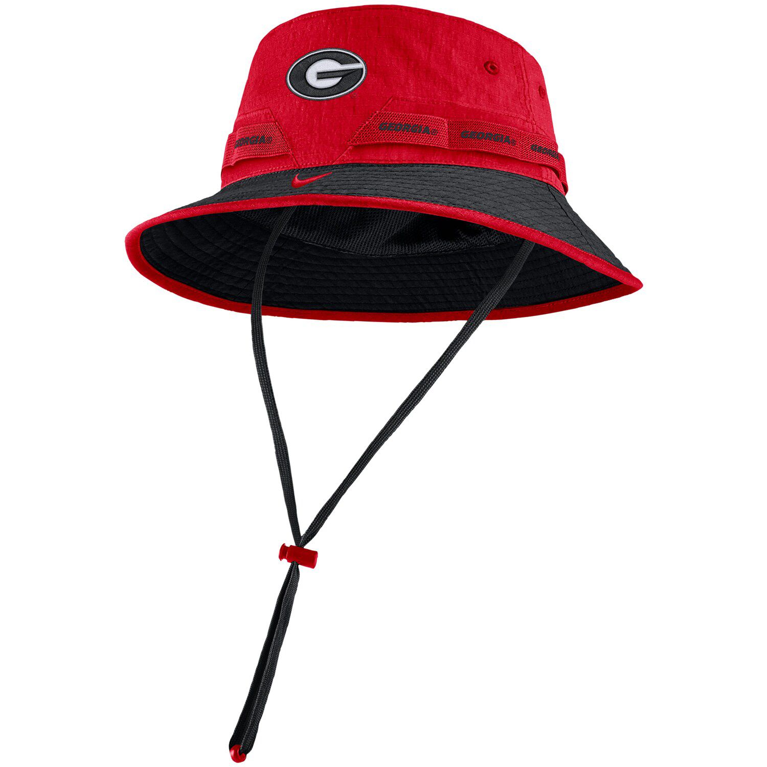 nike red bucket hat