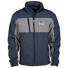 Men's Starter White/Navy Tennessee Titans Thursday Night Gridiron Raglan Half-Zip Hooded Jacket Size: Medium