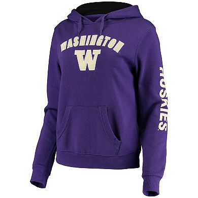 Women's Colosseum Purple Washington Huskies Loud and Proud Pullover Hoodie