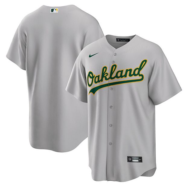 Men's Nike Gray Oakland Athletics Road Replica Team Jersey