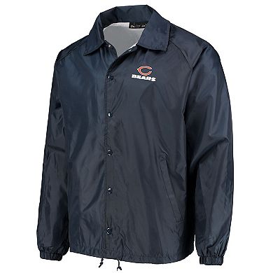 Men's Navy Chicago Bears Coaches Classic Raglan Full-Snap Windbreaker Jacket