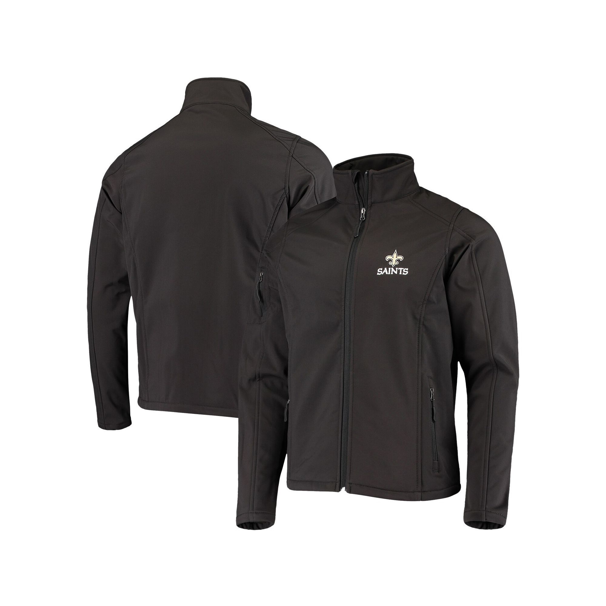Mens Dunbrooke Black New Orleans Saints Sonoma Softshell Full-Zip Jacket, 