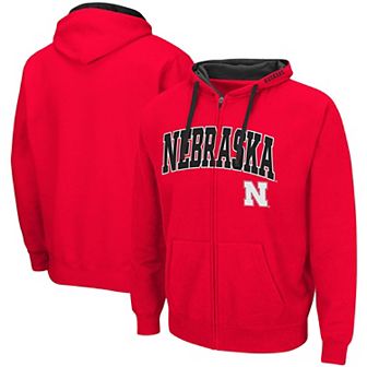 Men's Colosseum Scarlet Nebraska Huskers Big & Tall Full-Zip Hoodie