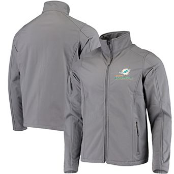 Men's Dunbrooke Charcoal Miami Dolphins Sonoma Softshell Full-Zip Jacket