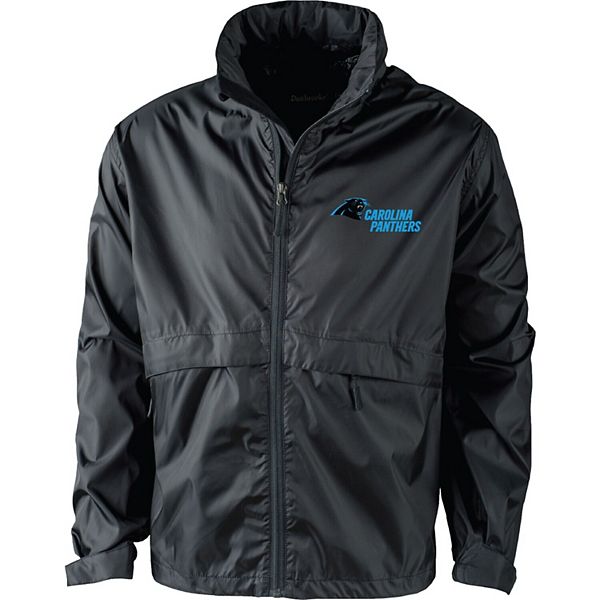 Men's Dunbrooke Black Carolina Panthers Circle Sportsman Waterproof  Packable Full-Zip Jacket