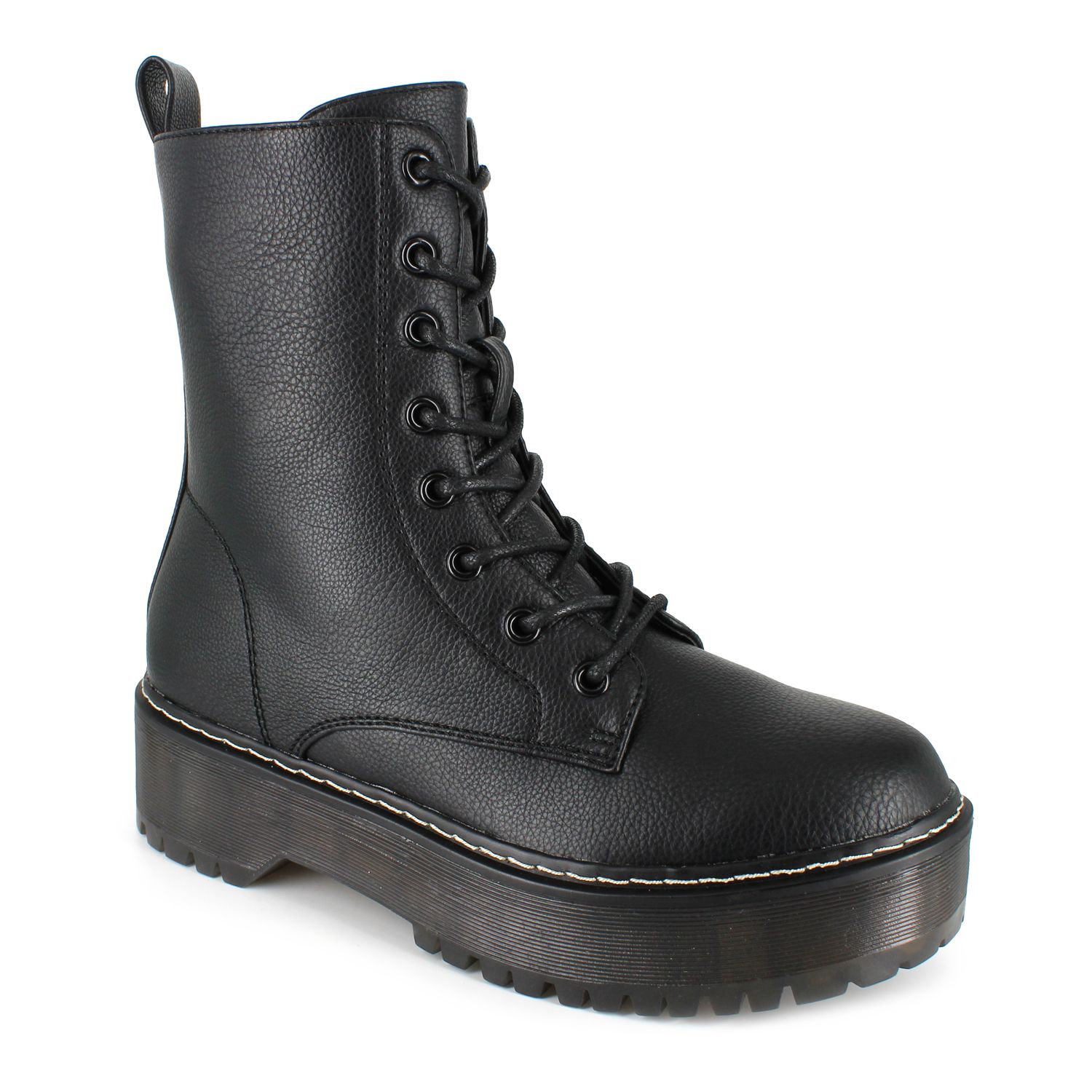 kohls black combat boots