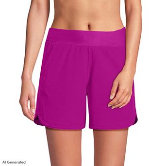 Women's Lands' End 5" Quick Dry Swim Shorts With Panty