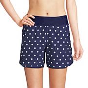 Women's Lands' End 5 Quick Dry Elastic Waist Board Shorts Swim