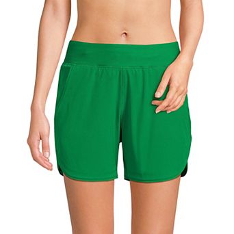 Women's Lands' End 5" Quick Dry Swim Shorts With Panty