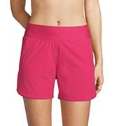 Women's Lands' End 5 Quick Dry Elastic Waist Board Shorts Swim