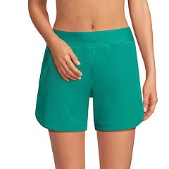 Women's Lands' End 5 Quick Dry Elastic Waist Board Shorts Swim Shorts With  Panty