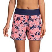 Women's Lands' End 5 Quick Dry Elastic Waist Board Shorts Swim Shorts With  Panty