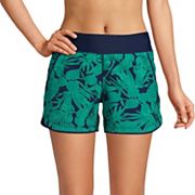 Women's Lands' End 9 Quick Dry Elastic Waist Board Short Swim Cover-up  With Panty, Size: 16, Blue - Yahoo Shopping