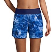 Women's Lands' End 5 Quick Dry Elastic Waist Board Shorts Swim