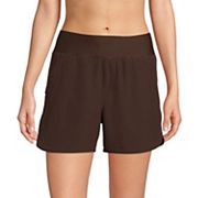 Women's Lands' End 5 Quick Dry Elastic Waist Board Shorts Swim