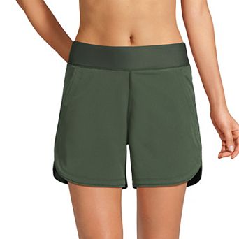 Women's Lands' End 5" Quick Dry Swim Shorts With Panty