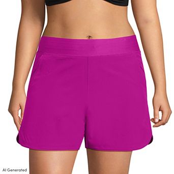Plus Size Lands' End 5" Quick Dry Swim Shorts With Panty